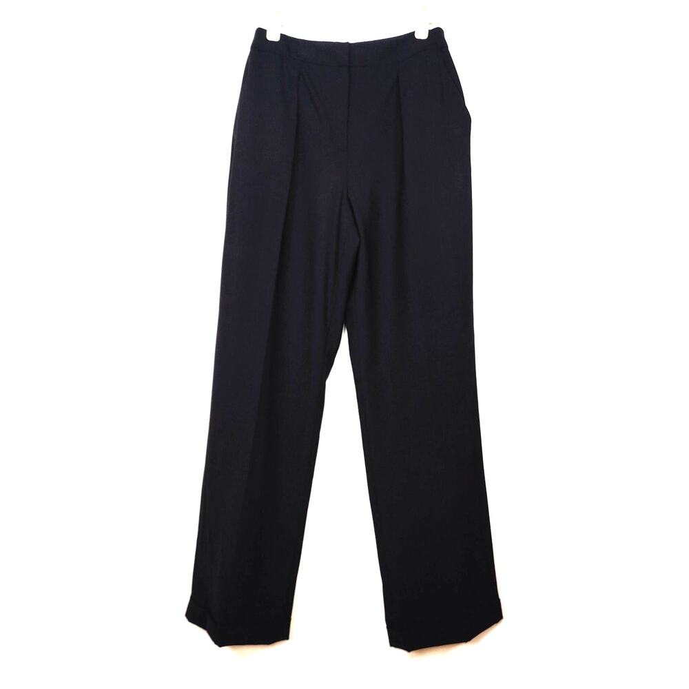 Jones New York Wool Tailored Trousers 8 Straight Leg Cuffed Capsule
